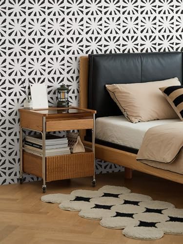 Dimoon 17.3''x157'' Peel and Stick Wallpaper Modern Black White Boho Contact - Image 7