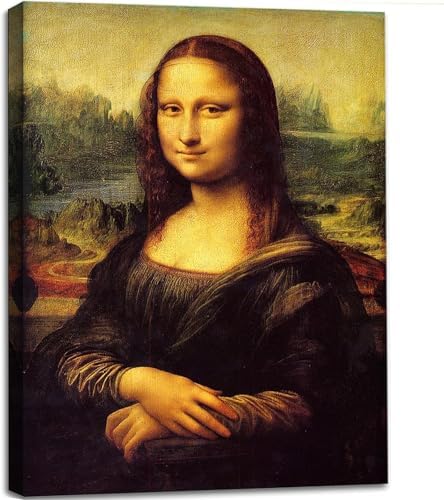 weiyiart Mona Lisa Canvas Wall Art Classic Leonardo da Vinci Famous Painting by weiyiart