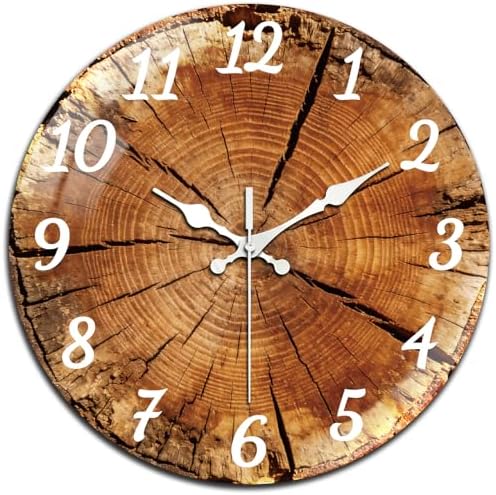 peacoblue Wood Tree Stump Wall Clocks Battery Operated by PEACOBLUE