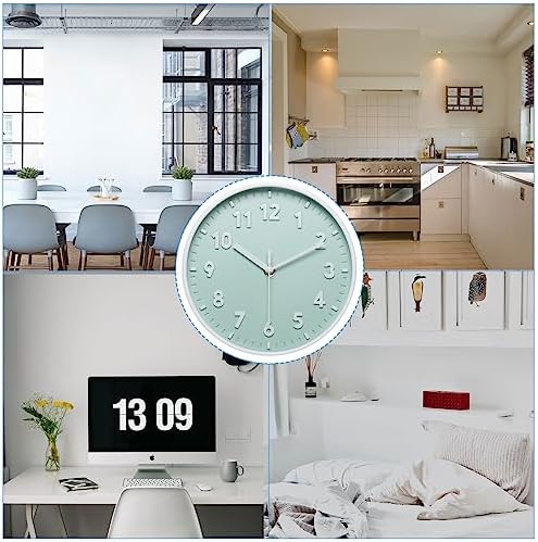 PATIKIL 8 Inch Wall Clock, 3D Number Quartz Battery Operated Silent Non-Ticking - Image 6