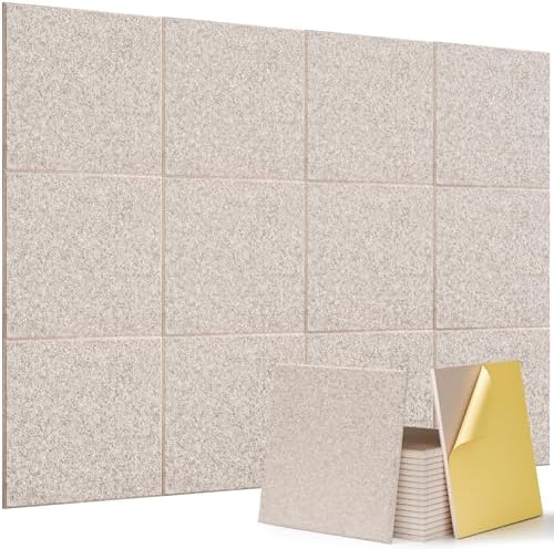 15 Pack Self-Adhesive Acoustic Wall Panels by Temgcuam