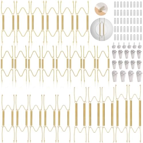 24 pcs Plate Hangers for The Wall, 4/6/8/10/12 Inch Invisible Decorative Wall by tetutor