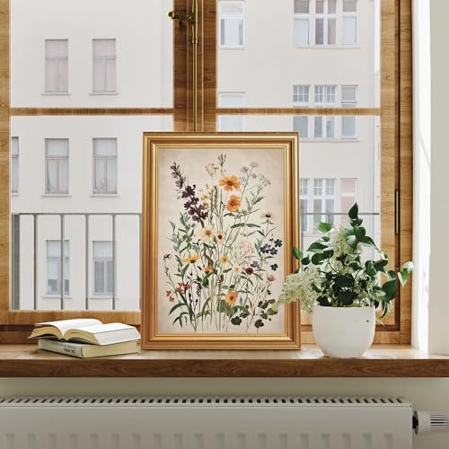 EJPFOGV Watercolor Wildflower Botanical Framed Canvas Wall Art 12x16 inches - Image 5