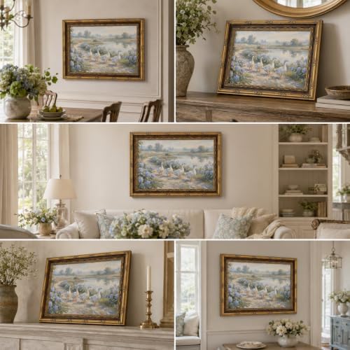 Vintage Gold Framed Geese Farmhouse Canvas Wall Art 12x16 Inch - Image 7
