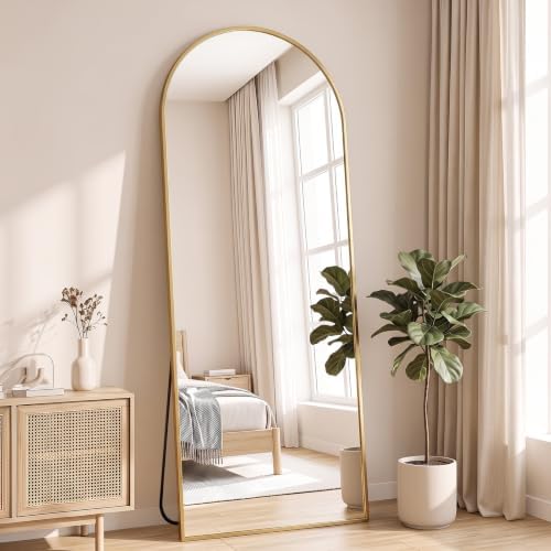 NEWBULIG Arched Full Length Floor Mirror 64"x21", Body Standing Mirror by NEWBULIG