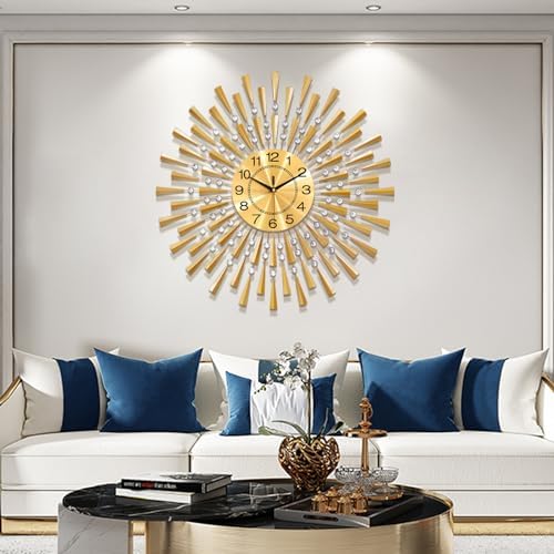 FLEBLE Large Wall Clocks for Living Room Decor Big Modern Silent Wall Clock - Image 2
