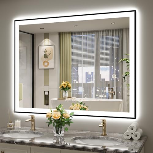 51x40 LED Bathroom Mirror with Lights by YEELAIT