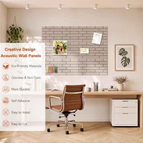 TO-TH Acoustic Wall Panels Peel and Stick Noise Reducing Panel 12Pack - Image 4