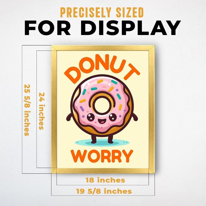 InkFlow Posters Donut Worry Canvas Poster - Image 3
