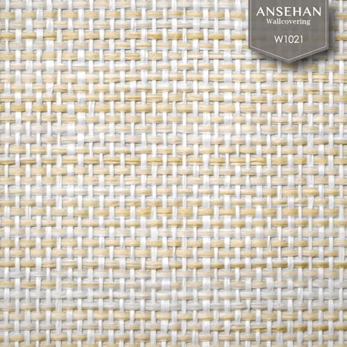 Ansehan Wallcovering W1021 Burlap Collection 36" W x 8 Yard L, Natural Paper - Image 2