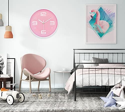 45Min 10 Inch 3D Number Dial Face Modern Wall Clock, Silent Non-Ticking Round - Image 4