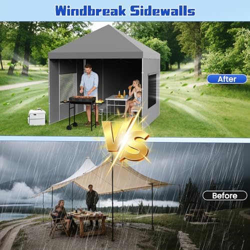 10x10 Canopy Sidewalls, UV Protection, Waterproof, Canopy Tent Accessories - Image 4