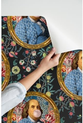 Spoonflower Ben Franklin Peel and Stick Removable Wallpaper - Image 3