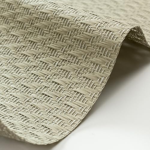 GoDear Design Faux Grasscloth Wallpaper, Oat Milk by GoDearDesign