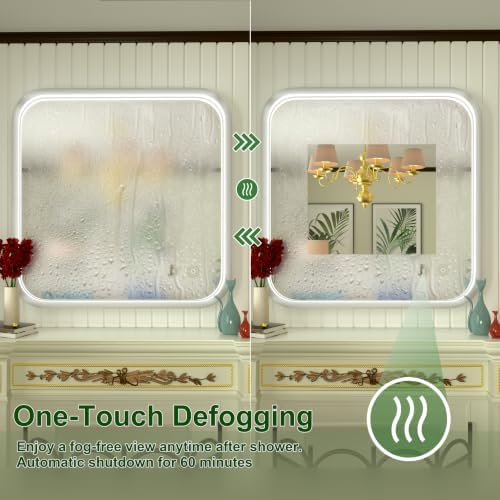 30"x30" Silver LED Bathroom Mirror - Image 4