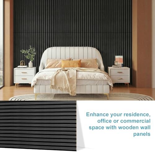 Wood Slat Acoustic Wall Panels, 4 Pack, 47.2 x 23.6 in - Image 3