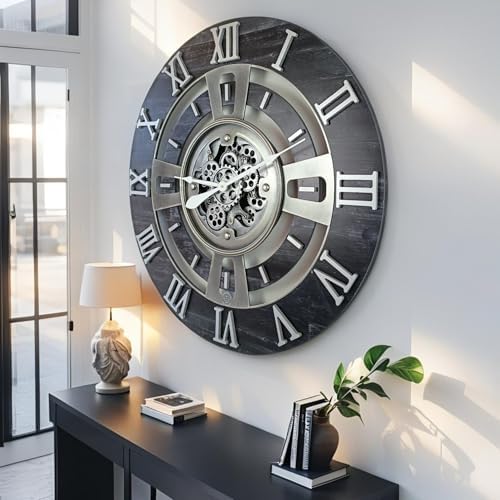 ImprovingLife The Gears Clock Real Moving Gear Wall Clock England Line) - Image 5
