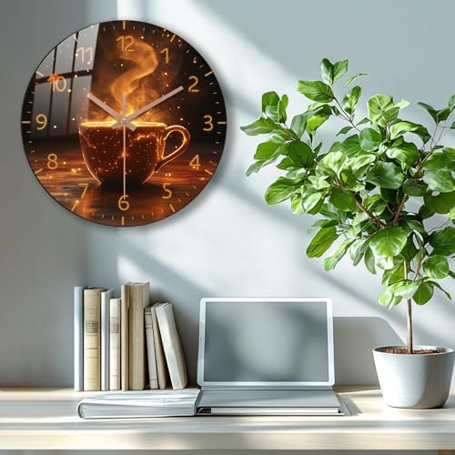 14 inch Brown Vintage Wooden Wall Clock - Image 4