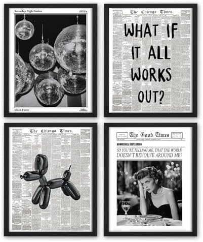 NaZaUK Y2K Wall Art Set of 4 by Unknown