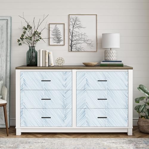 Modern Peel and Stick Wallpaper A Set of 17.3"x480" Grey Blue Herringbone - Image 4