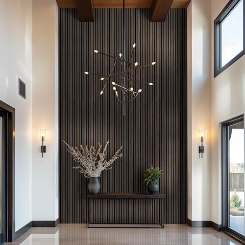 MSI Acoustic Slat Panel 9.5in. x 94.5in. Umber Wood Panel Accent Wall Tile - Image 3