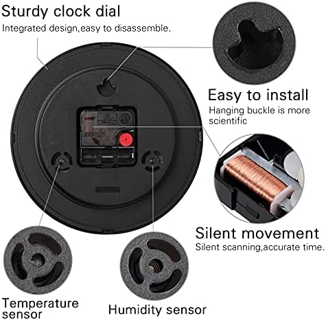 8 Inch White Wall Clock Sweep Silent Wall Clocks - Image 5