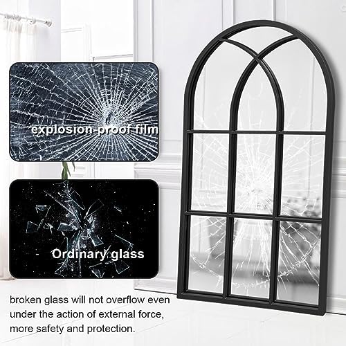 Dewfig Arched Window Wall Mirror - Image 6