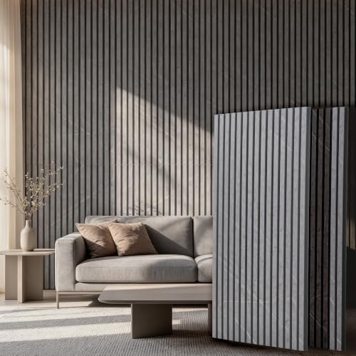 2 Pack 47.2" × 23.6" Wood Slat Acoustic Wall Panels by Unknown