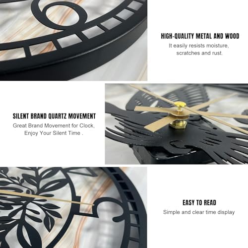 Big Wall Clock - Wall Clocks for Living Room Decor, Quiet and No Ticking - Image 2
