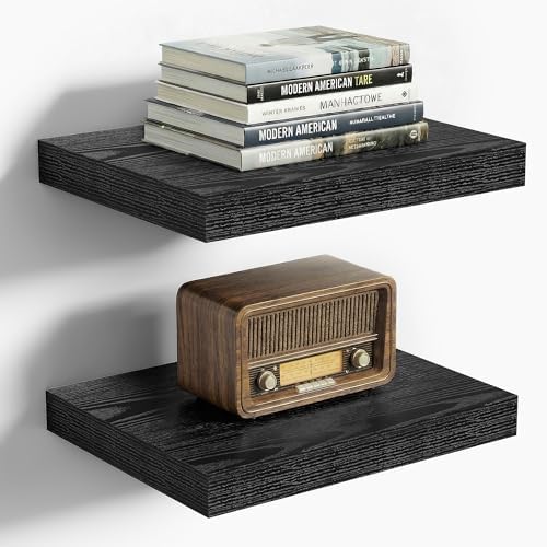 Vivelove 10x10 Inches Floating Shelves Wall Mounted Set of 2 by VIVELOVE