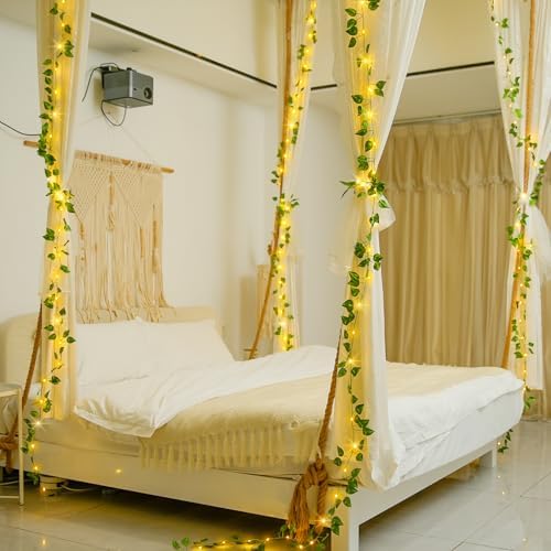 JMEXSUSS 33Ft Vines with Lights Battery Operated, 100 LED - Image 2