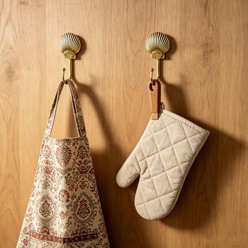 4 Pcs Seashell Wall Hooks, Metal Decorative Wall Hooks - Image 3
