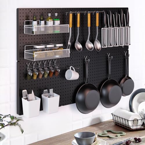 FZK Modular Plastic Peg Board Wall Organizer Kit - Image 7