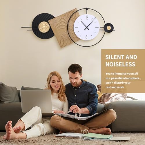 37.7X21Inch Large Modern Wall Clock - Image 3