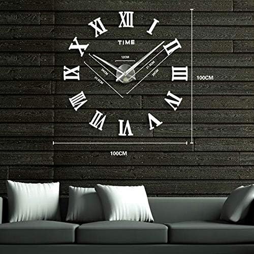 Timelike 3D DIY Wall Clock, 1M Modern Frameless Large 3D DIY Wall Clock Kit - Image 5