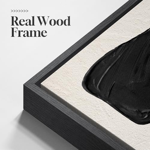 Large Framed Black and White Floral Wall Art - Image 5