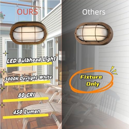 WISBEAM LED Bulkhead Light Bronze, Outdoor LED Wall Light - Image 2
