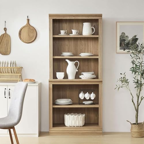 JAHRSTIM Halston Bookshelf, 5-Tier Tall Deep Storage Shelf, Adjustable Open - Image 2