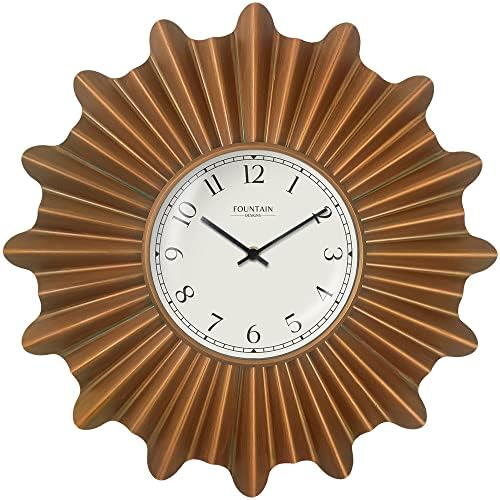 18 Inch Mid Century Vintage Starburst Wall Clock by FountainDesigns