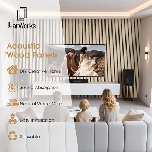 2 Pack 108’’x23.6’’ Fluted Acoustic Wood Slat Wall Panels - Image 4