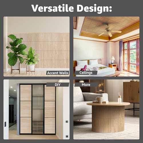 Art3d 12 x 96 in Pole Wrap Natural Bamboo Wall Panel, Carbonized - Image 3