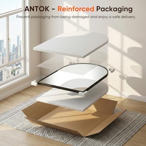 Antok Arched Bathroom Mirror, Vanity Mirrors - Image 7