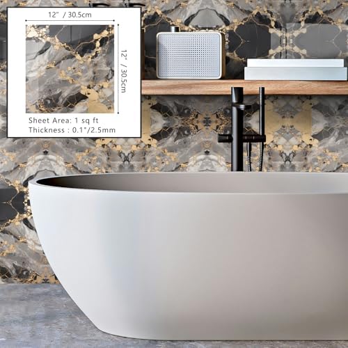 10 Sheets Marble Peel and Stick Backsplash Tile, Living Room - Image 6
