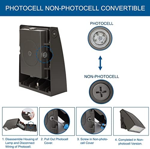 DAKASON 60W LED Wall Pack, Dusk-to-Dawn Photocell, Adjustable Head, Full - Image 5