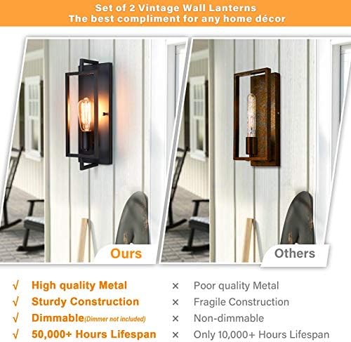 Maylaywood Industrial Wall Sconces Set of 2 Large - Image 6