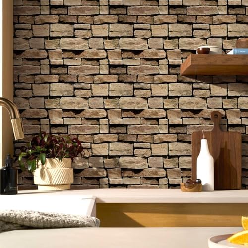 3D Faux Stone Wall Panels Peel and Stick, Designed - Image 2