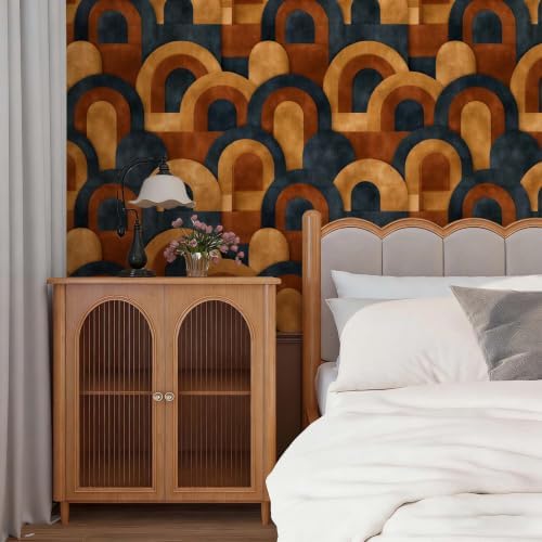 Mid Century Modern Geometric Peel and Stick Wallpaper Self Adhesive 17.72" x - Image 6