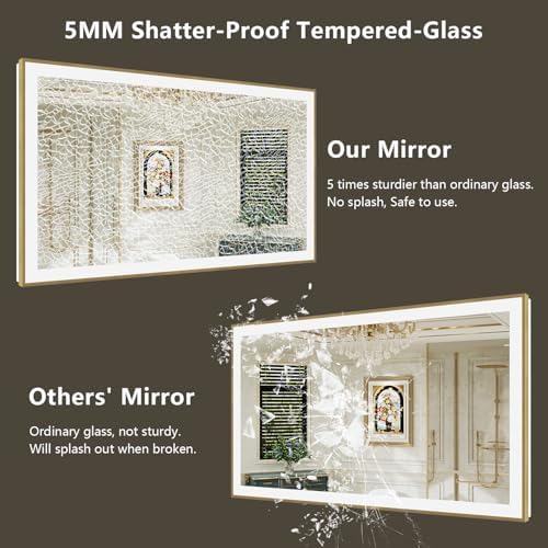 66x40 LED Bathroom Mirror with Lights - Image 7
