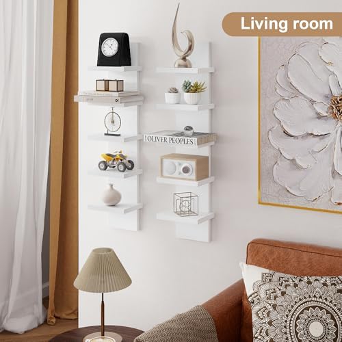 Fun Memories 5 Tier Wall Shelf Unit, Vertical Storage Tower - Image 2