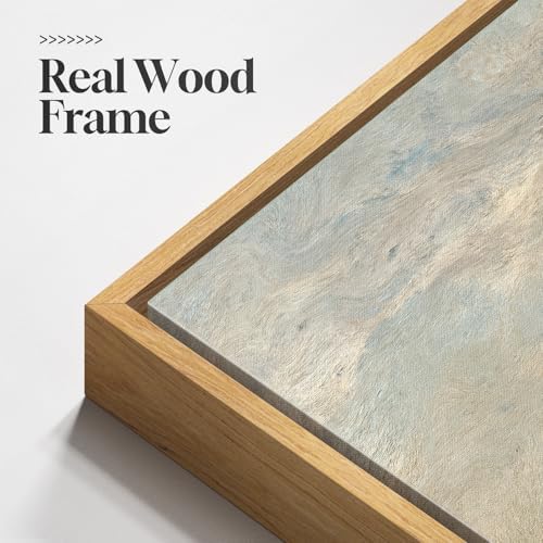 Framed Vintage Lake Landscape Large Wall Art - Image 5